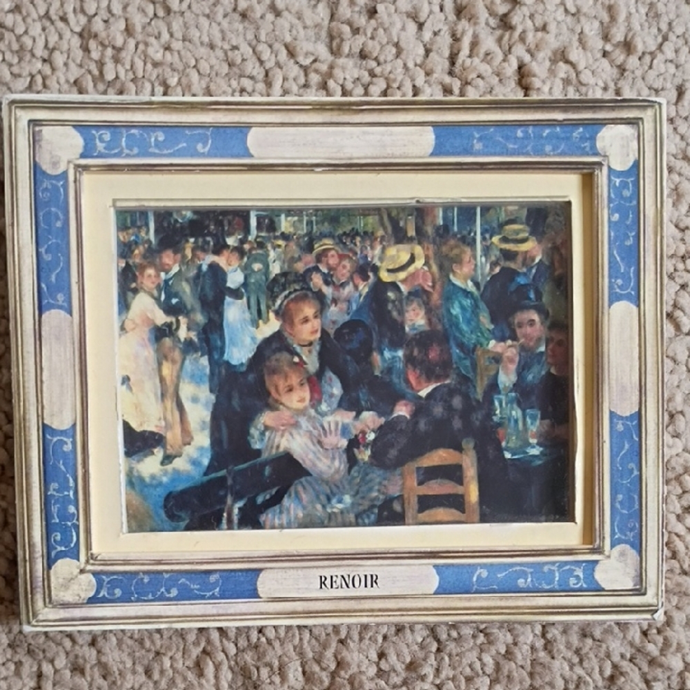 Blue and Cream Framed 'Renoir' Displayable Art Book
